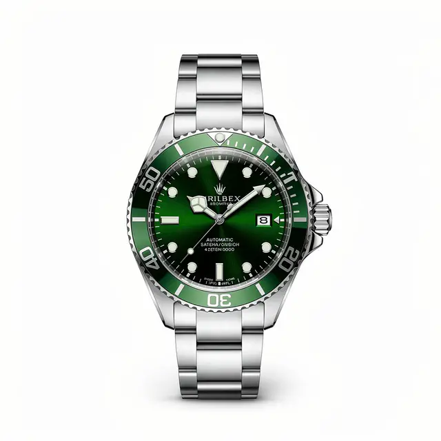 Automatic Dive Watch Green Sunburst
