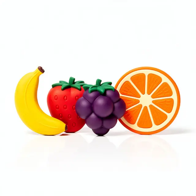 Baby Teether Set 4pk Fruit