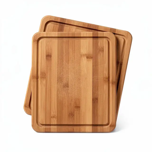 Bamboo Cutting Board Set Juice-Groove