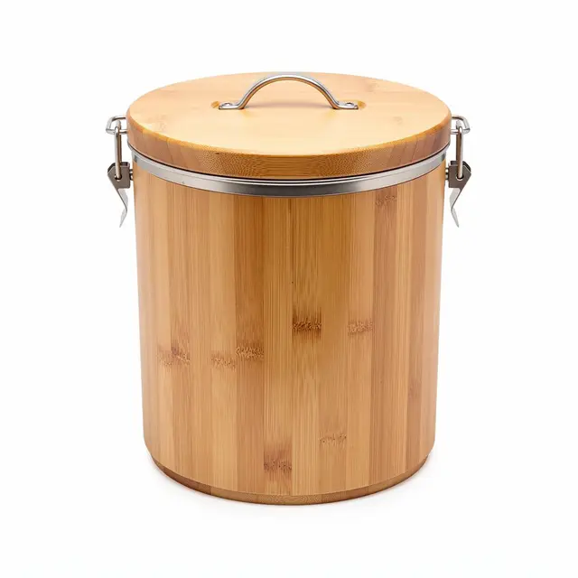 Countertop Compost Bin Bamboo