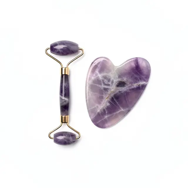 Gua Sha & Roller Set Amethyst