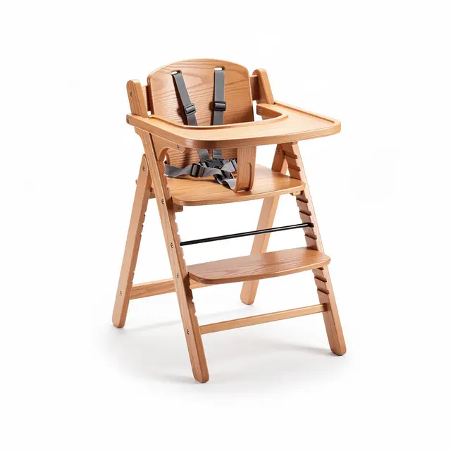 High Chair Convertible Wooden