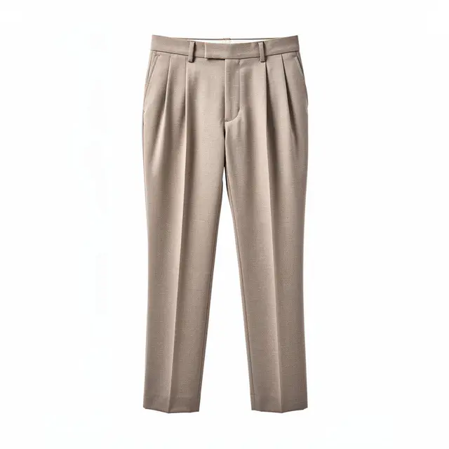 Pleated Trousers Wool