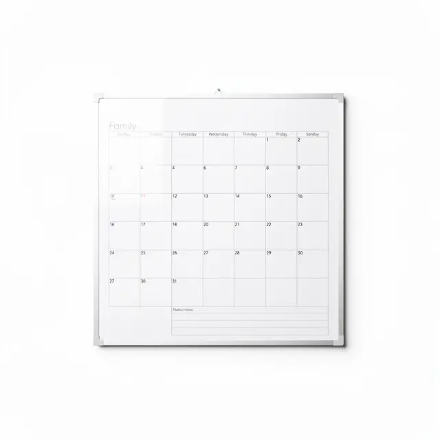 Wall Calendar Dry-Erase Family