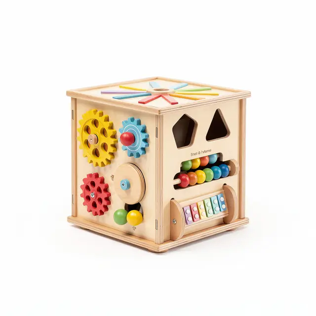 Wooden Activity Cube Musical