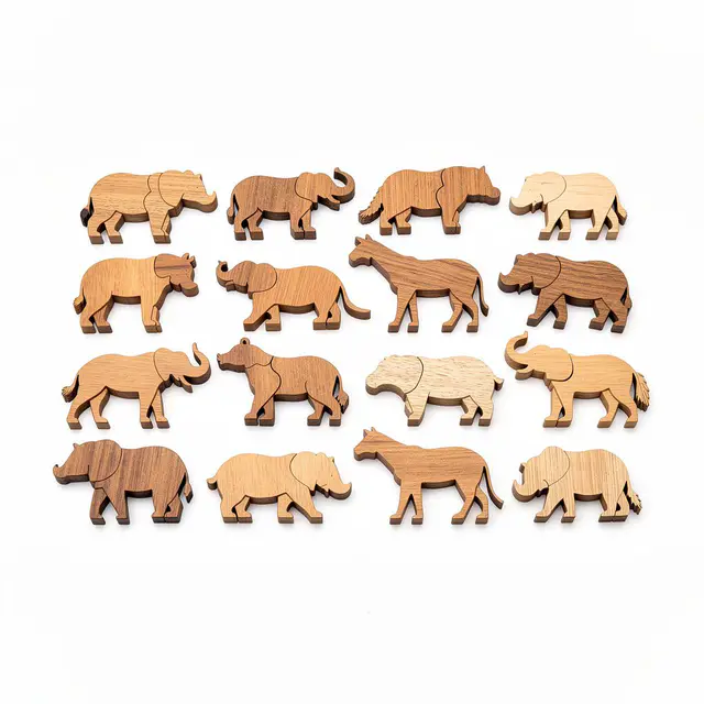 Wooden Puzzle Set Animal