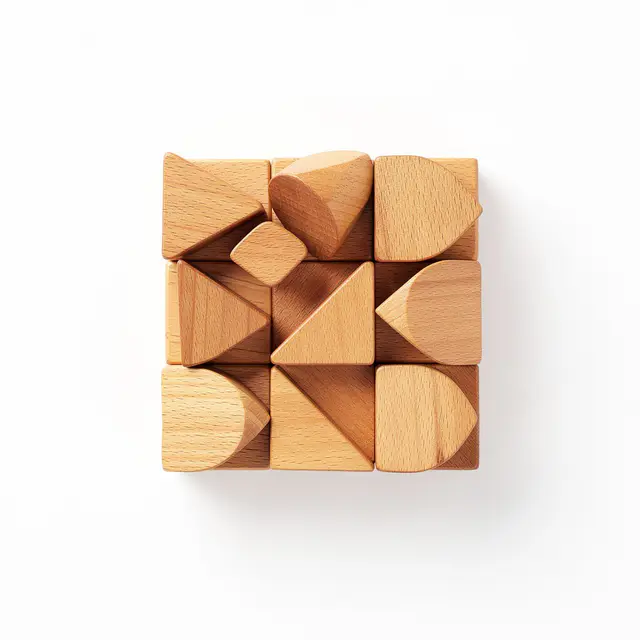Wooden Puzzle Set Shape
